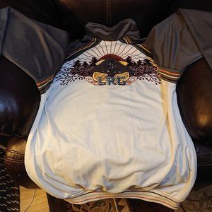 Vintage Ultra Rare LRG XL white lightweight Jacket with beautiful design